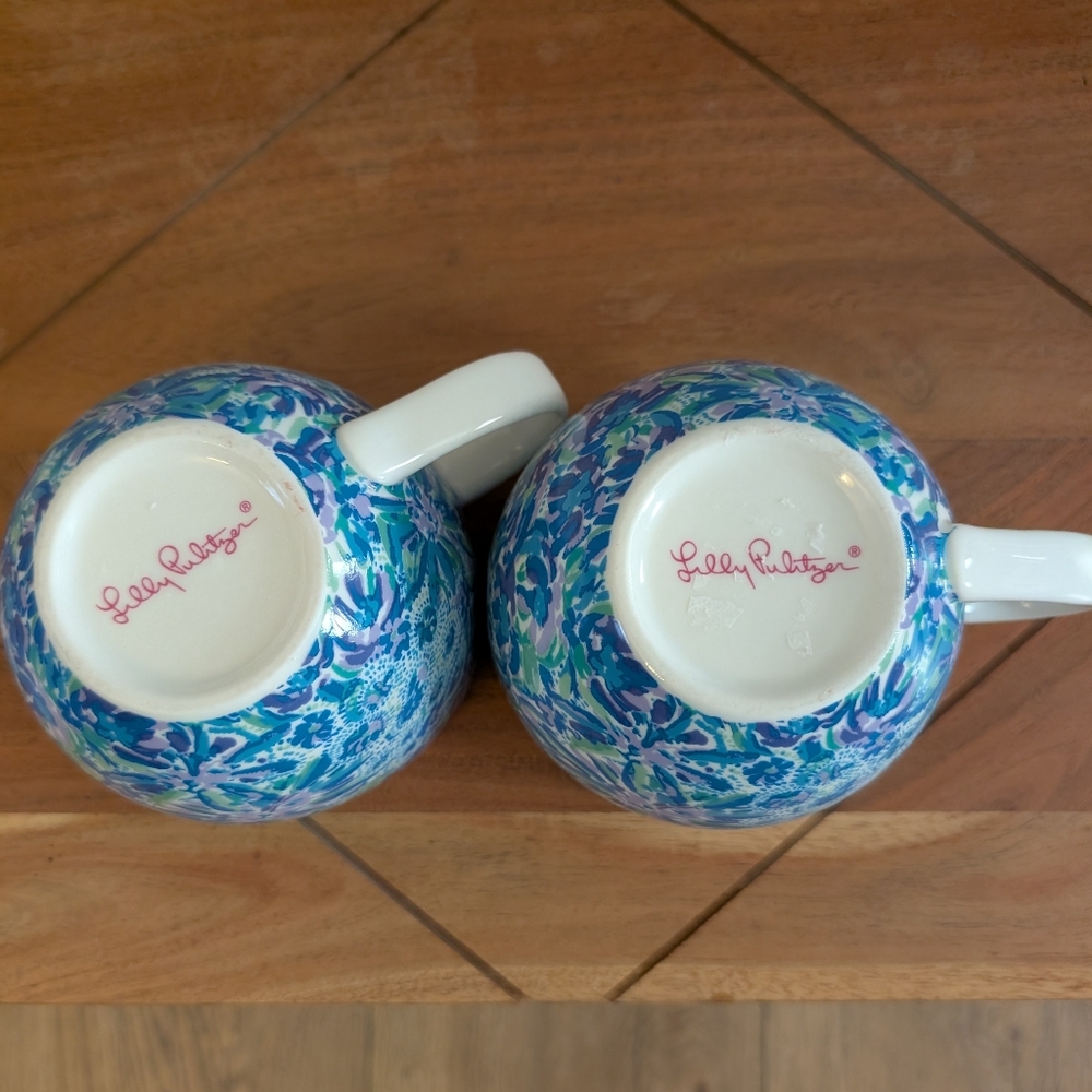 ☘️3/$33 Lilly Pulitzer Vibrant Blue & Green Mugs (Set Of 2) ☘️ 3 for $33 ☘️